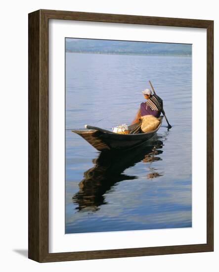 Fisherman, Inle Lake, Shan State, Myanmar (Burma), Asia-Sergio Pitamitz-Framed Photographic Print