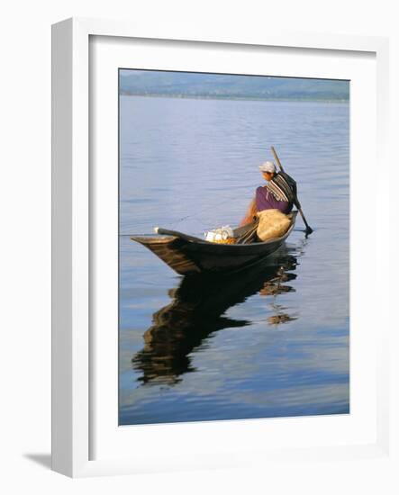 Fisherman, Inle Lake, Shan State, Myanmar (Burma), Asia-Sergio Pitamitz-Framed Photographic Print