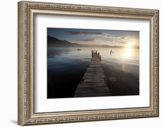 Fisherman, Lago Atitlan, Guatemala, Central America-Colin Brynn-Framed Photographic Print