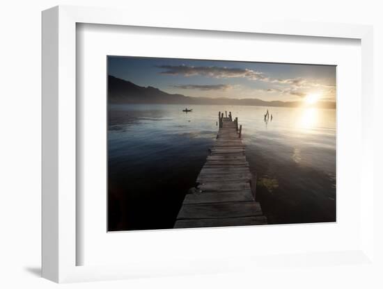 Fisherman, Lago Atitlan, Guatemala, Central America-Colin Brynn-Framed Photographic Print