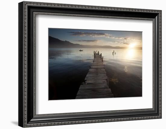 Fisherman, Lago Atitlan, Guatemala, Central America-Colin Brynn-Framed Photographic Print