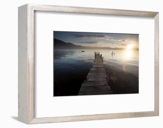 Fisherman, Lago Atitlan, Guatemala, Central America-Colin Brynn-Framed Photographic Print