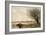 Fisherman Moored at a Bank (Oil on Canvas)-Jean Baptiste Camille Corot-Framed Giclee Print