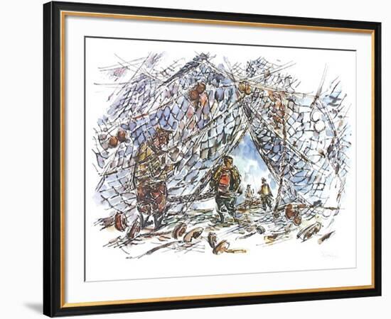 Fisherman Nets-Chaim Gross-Framed Limited Edition