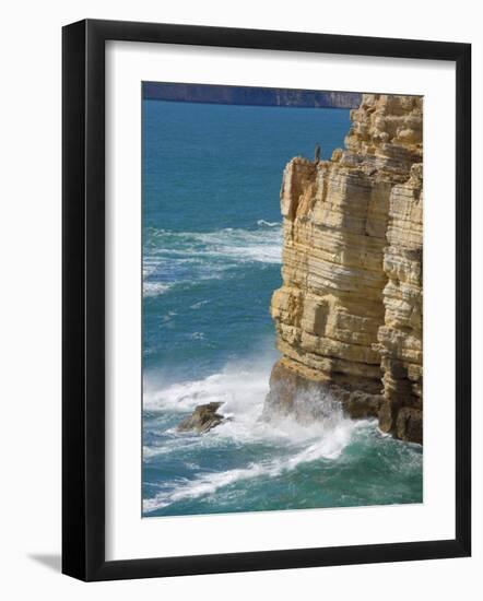 Fisherman on the Edge of the Cliff, Cape St. Vincent Peninsula, Sagres, Algarve, Portugal-Neale Clarke-Framed Photographic Print