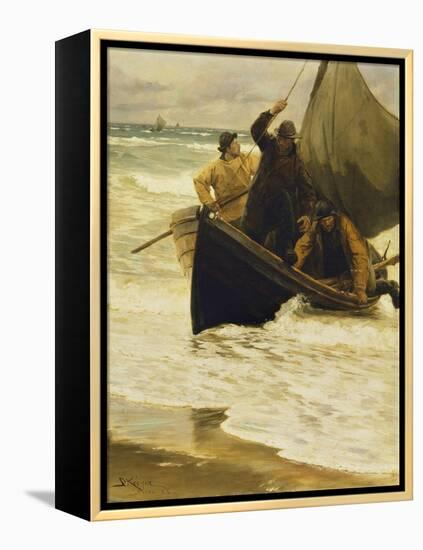 Fisherman Returning Home, Skagen-Peder Severin Kröyer-Framed Premier Image Canvas