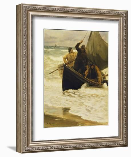 Fisherman Returning Home, Skagen-Peder Severin Kröyer-Framed Giclee Print