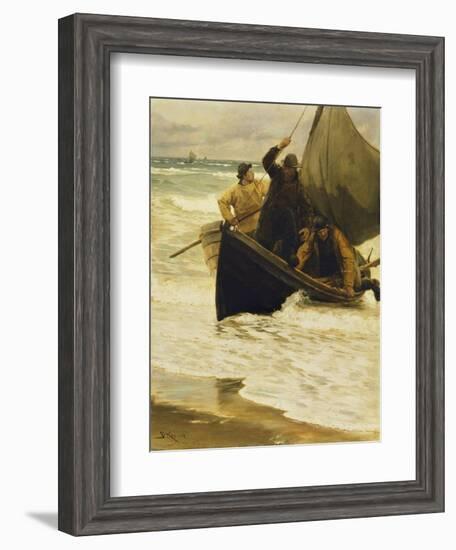 Fisherman Returning Home, Skagen-Peder Severin Kröyer-Framed Giclee Print