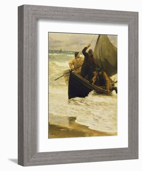 Fisherman Returning Home, Skagen-Peder Severin Kröyer-Framed Giclee Print