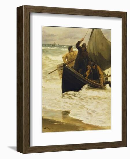 Fisherman Returning Home, Skagen-Peder Severin Kröyer-Framed Giclee Print