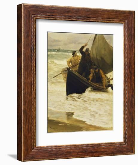 Fisherman Returning Home, Skagen-Peder Severin Kröyer-Framed Giclee Print