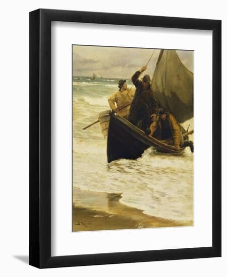 Fisherman Returning Home, Skagen-Peder Severin Kröyer-Framed Giclee Print