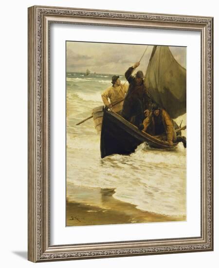 Fisherman Returning Home, Skagen-Peder Severin Kröyer-Framed Giclee Print