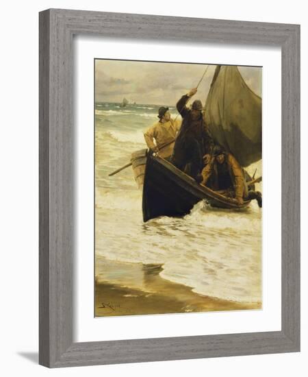 Fisherman Returning Home, Skagen-Peder Severin Kröyer-Framed Giclee Print