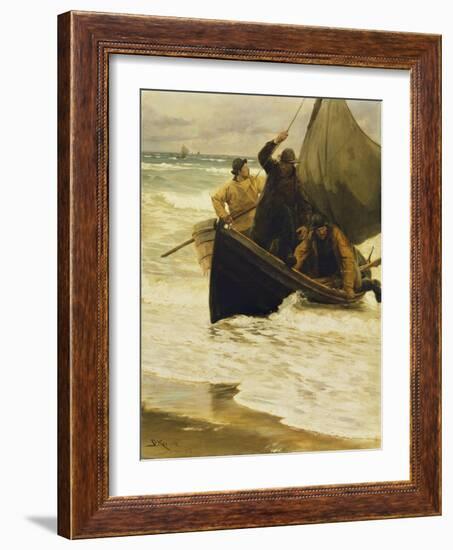 Fisherman Returning Home, Skagen-Peder Severin Kröyer-Framed Giclee Print