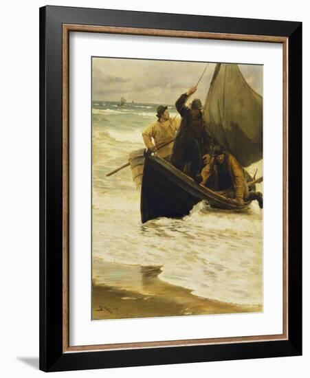 Fisherman Returning Home, Skagen-Peder Severin Kröyer-Framed Giclee Print