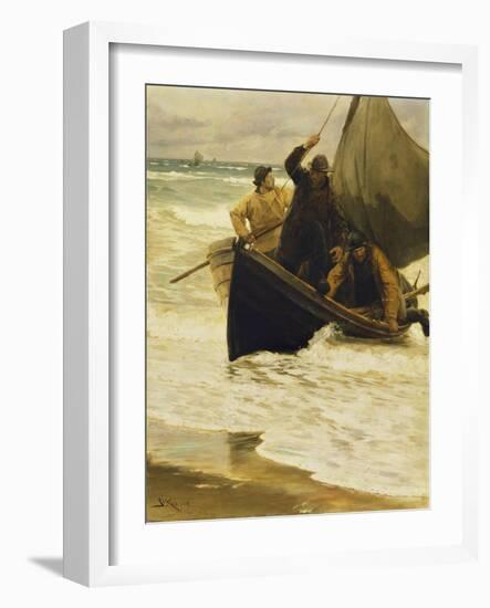 Fisherman Returning Home, Skagen-Peder Severin Kröyer-Framed Giclee Print