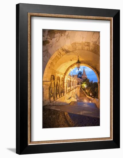 Fisherman's Bastion at Night, Buda, Budapest, Hungary-Jim Engelbrecht-Framed Photographic Print