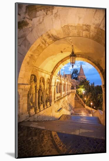 Fisherman's Bastion at Night, Buda, Budapest, Hungary-Jim Engelbrecht-Mounted Photographic Print