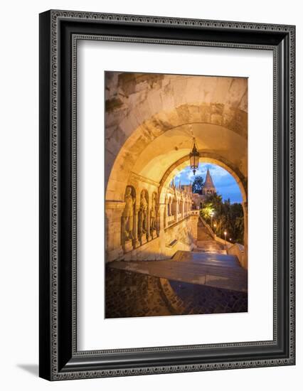 Fisherman's Bastion at Night, Buda, Budapest, Hungary-Jim Engelbrecht-Framed Photographic Print