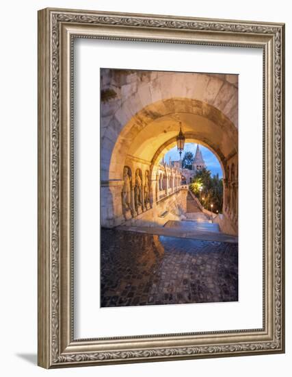 Fisherman's Bastion at Night, Buda, Budapest, Hungary-Jim Engelbrecht-Framed Photographic Print