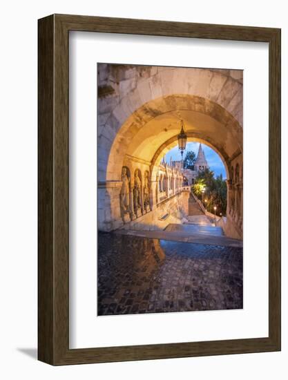 Fisherman's Bastion at Night, Buda, Budapest, Hungary-Jim Engelbrecht-Framed Photographic Print