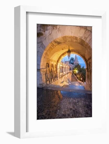 Fisherman's Bastion at Night, Buda, Budapest, Hungary-Jim Engelbrecht-Framed Photographic Print