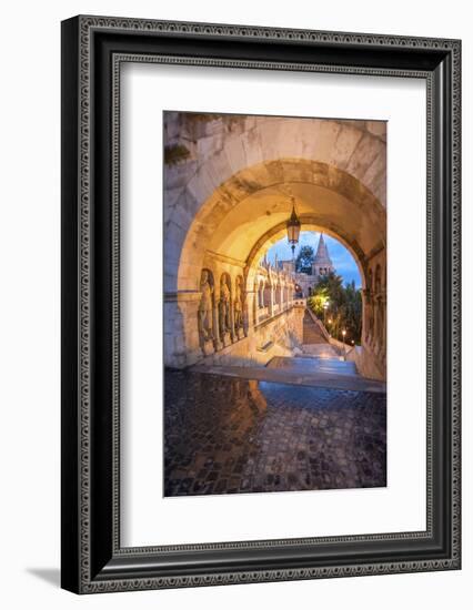 Fisherman's Bastion at Night, Buda, Budapest, Hungary-Jim Engelbrecht-Framed Photographic Print