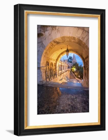 Fisherman's Bastion at Night, Buda, Budapest, Hungary-Jim Engelbrecht-Framed Photographic Print