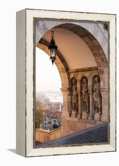 Fisherman's Bastion, Budapest, Hungary, Europe-Ben Pipe-Framed Premier Image Canvas