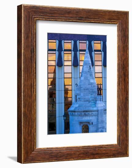Fisherman's Bastion next to Matyas Church, Castle Hill, Buda side of Central Budapest-Tom Haseltine-Framed Photographic Print