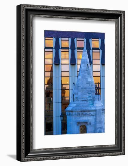 Fisherman's Bastion next to Matyas Church, Castle Hill, Buda side of Central Budapest-Tom Haseltine-Framed Photographic Print