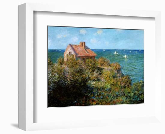 Fisherman's Cottage on the Cliffs at Var-Claude Monet-Framed Art Print