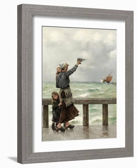 Fisherman's Homecoming-August Hagborg-Framed Giclee Print