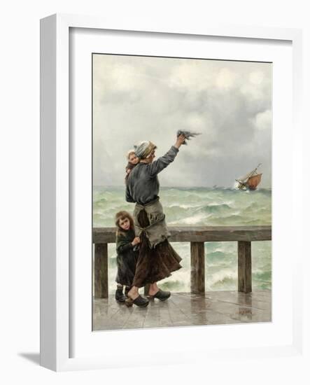 Fisherman's Homecoming-August Hagborg-Framed Giclee Print