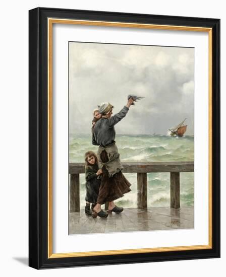 Fisherman's Homecoming-August Hagborg-Framed Giclee Print