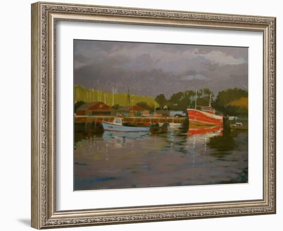 Fisherman's Quay, Salcombe-Jennifer Wright-Framed Giclee Print