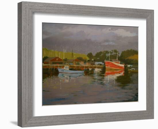 Fisherman's Quay, Salcombe-Jennifer Wright-Framed Giclee Print