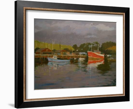 Fisherman's Quay, Salcombe-Jennifer Wright-Framed Giclee Print