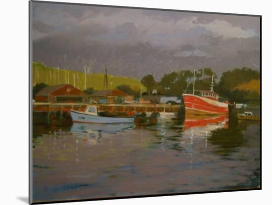 Fisherman's Quay, Salcombe-Jennifer Wright-Mounted Giclee Print