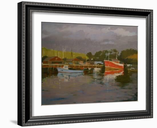 Fisherman's Quay, Salcombe-Jennifer Wright-Framed Giclee Print