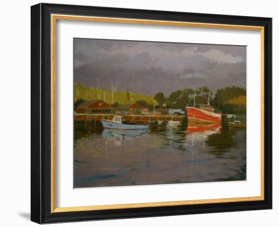 Fisherman's Quay, Salcombe-Jennifer Wright-Framed Giclee Print