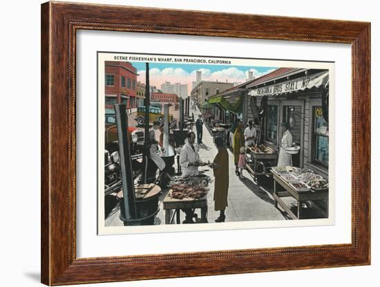 Fisherman's Wharf, Fishmongers-null-Framed Art Print