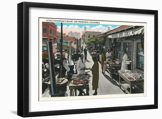 Fisherman's Wharf, Fishmongers-null-Framed Art Print