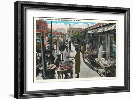 Fisherman's Wharf, Fishmongers-null-Framed Art Print