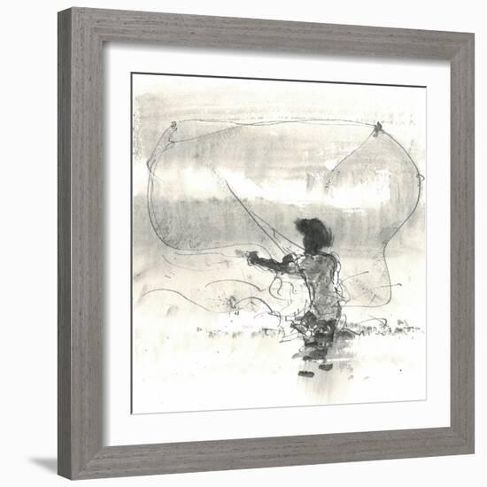 Fisherman, Sri Lanka, 2015-Lincoln Seligman-Framed Giclee Print