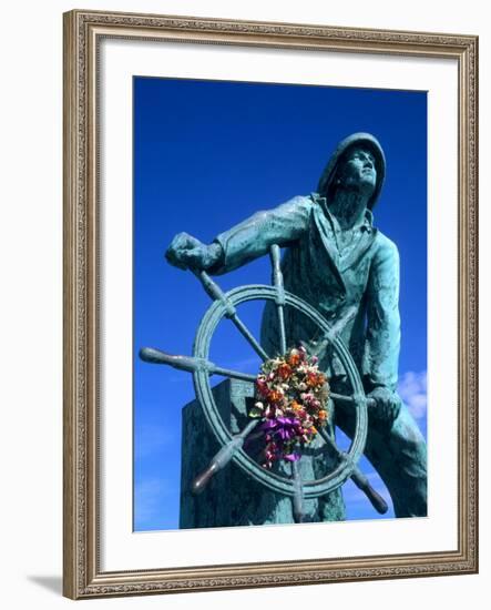 Fisherman Statue, Gloucester, Massachusetts, USA-Bill Bachmann-Framed Photographic Print