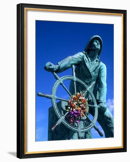 Fisherman Statue, Gloucester, Massachusetts, USA-Bill Bachmann-Framed Photographic Print