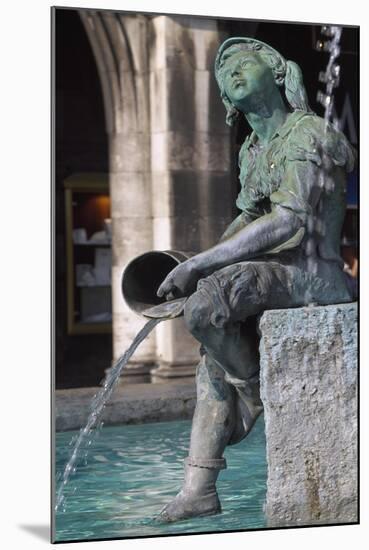 Fisherman, Statue in Bronze from Fountain of Fish, Marienplatz, Munich, Germany, 19th-20th Century-null-Mounted Giclee Print