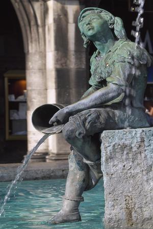 Fisherman, Statue in from Fountain of Fish, Marienplatz, Munich, Germany, 19th-20th Century' Giclee Print | Art.com